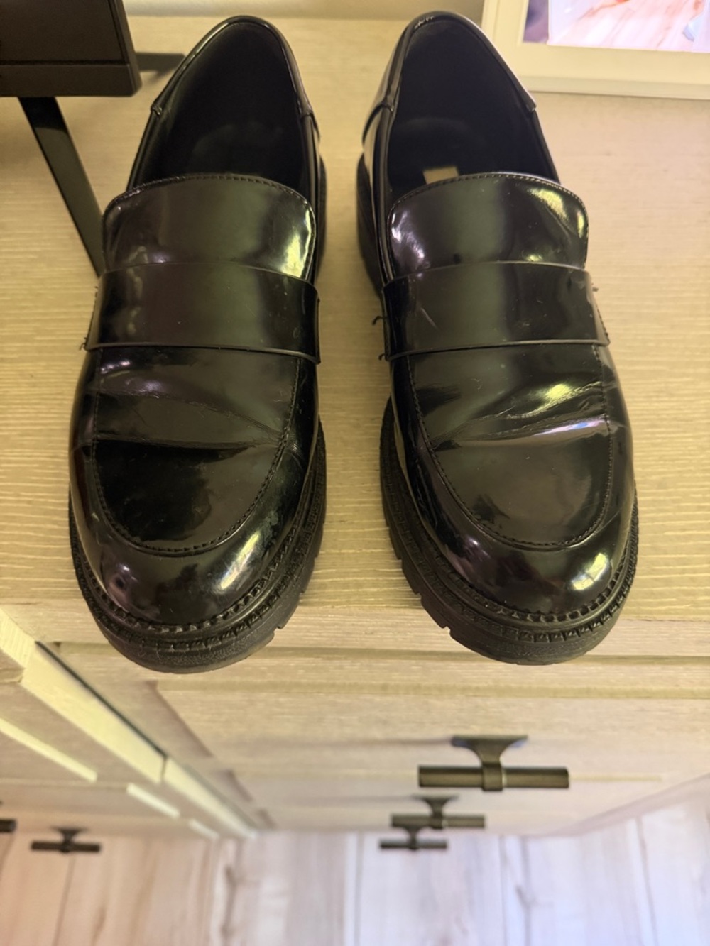 Matt & Nat Men's Black Patent Penny Loafers